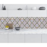 Sticker Art Mutfak Tezgah Arası Folyo Fayans Kaplama Folyosu Ottoman Motif 60x300 CM