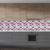 Sticker Art Mutfak Tezgah Arası Folyo Fayans Kaplama Folyosu Renkli Çiçek 6. Model 60 x 100