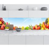 Sticker Art Mutfak Tezgah Arası Folyo Fayans Kaplama Folyosu Sebze Meyve Blue Sky 60x200 CM