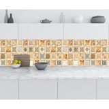 Sticker Art Mutfak Tezgah Arası Folyo Fayans Kaplama Folyosu Seramik Modern Design 60x400 CM