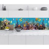 Sticker Art Mutfak Tezgah Arası Folyo Fayans Kaplama Folyosu Sualtı Dünyası 60x200 CM