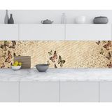 Sticker Art Mutfak Tezgah Arası Folyo Fayans Kaplama Folyosu Vintage Kelebek 60x200 CM