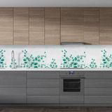 Sticker Art Mutfak Tezgah Arası Folyo Fayans Kaplama Folyosu Yeşil Yapraklar 60 x 100