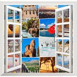 Sticker Art Pencere Poster Duvar Kağıdı Türkiye Fotokolaj Yapışkanlı Sticker