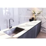 Sticker Art Tezgah Üstü Fayans Kaplama Folyosu Mutfak Tezgahı Kaplama White Carrara Marble 70 cm x 2 Metre