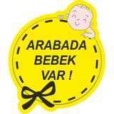 Sticker Atölyesi Arabada Bebek Var Sticker - 15089 - Renkli - 20 x 17 cm