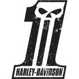 Sticker Atölyesi Harley Davidson Motorcu Sticker - 14018 - 15 x 10.5 cm - Siyah