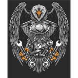 Sticker Atölyesi Harley Davidson Motorcu Sticker - 14074 - Renkli - 20 x 16 cm
