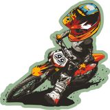 Sticker Atölyesi Motocross - Motosiklet Sticker - 14206 - 20 x 20 cm - Renkli