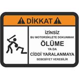 Sticker Atölyesi Motosikletime Dokunma Sticker - 14093 Renkli 10 x 7 cm