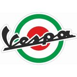 Sticker Atölyesi Vespa Logo Sticker - 14124 Renkli 9 x 6 cm - 40x27 cm