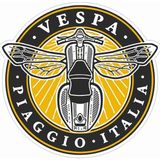 Sticker Atölyesi Vespa - Piaggio Sticker - 14194 Renkli 6 x 6 cm - 25x25 cm