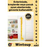 #Sticker Bebek Çocuk Odası Duvar Dekorasyonu Eğlenceli Cetvel Figürlü Şık Zürafa Boy Ölçüsü Sticker