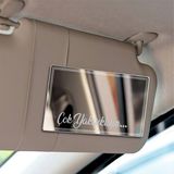 Sticker Çok Yakışıklısın 9x2 cm Çok Yakışıklısın Güneşlik Ayna Yazısı Araba-Motosiklet Cam Etiket Hologram - Gri