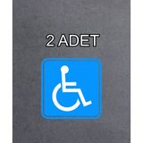 Sticker Dizayn Engelli Araç (2 Adet) Sticker - Araba Oto Cam Sticker - 00217 - Renkli - 10x10 Cm