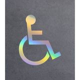 Sticker Dizayn Engelli Işareti Sticker - Araba Oto Motosiklet Cam Sticker - 00094 - Hologram - 60x50 Cm