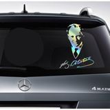 Sticker Dizayn Hologramlı JanJanlı Mustafa Kemal Atatürk Silüet Sticker - Atatürk Imza Sticker Araba Oto Motosiklet Karavan Araç Sticker Etiket 00565 - 12x9 Cm - Çok Renkli