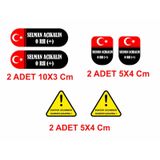Sticker Dizayn Kişiye Özel Kan Grubu Sticker Seti - Araba Oto Motosiklet Karavan Cam Sticker -00320 Diğer