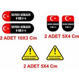 Sticker Dizayn Kişiye Özel Kan Grubu Sticker Seti - Araba Oto Motosiklet Karavan Cam Sticker -00320 - Renkli - Diğer