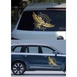 Sticker Dizayn Pusula Kartal Off Road Sticker, 4x4 Pickup Araba Oto Sticker 02521 - 80x80 Cm - Altın