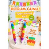 Sticker Ekspres Doğum Günü Arkadaş Hediyesi Kartlı Emoji Yumurtlayan Emojili Kalem 10 Adet