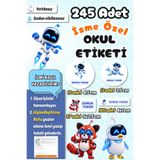Sticker Ekspres Okul Etiketi Astro Bot Kalem Defter Etiketi Özel İsim Yazılabilen Etiket 245 Adet İsim Etiketi