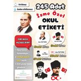 Sticker Ekspres Okul Etiketi Atatürk Temalı Kalem Defter Etiketi Özel İsim Yazılabilen Etiket 245 Adet İsim Etiketi