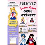 Sticker Ekspres Okul Etiketi Ay Savaşçısı Kalem Defter Etiketi Özel İsim Yazılabilen Etiket 245 Adet İsim Etiketi