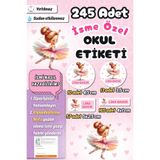 Sticker Ekspres Okul Etiketi Balerin Kalem Defter Etiketi Özel İsim Yazılabilen Etiket 245 Adet İsim Etiketi