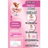 Sticker Ekspres Okul Etiketi Balerin Kalem Defter Etiketi Özel İsim Yazılabilen Etiket 245 Adet İsim Etiketi