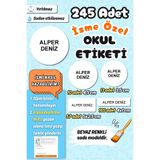 Sticker Ekspres Okul Etiketi Beyaz Sade Model Kalem Defter Etiketi Özel İsim Yazılabilen Etiket 245 Adet İsim Etiketi