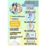 Sticker Ekspres Okul Etiketi Bluey Temalı Kalem Defter Etiketi Özel İsim Yazılabilen Etiket 245 Adet İsim Etiketi