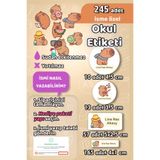 Sticker Ekspres Okul Etiketi Capybara Kapibara Kalem Defter Etiketi Özel İsim Yazılabilen Etiket 245 Adet