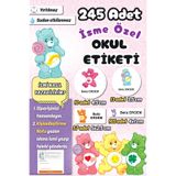 Sticker Ekspres Okul Etiketi Care Bears Ayıcık Kalem Defter Etiketi Özel İsim Yazılabilen Etiket 245 Adet İsim Etiketi