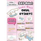 Sticker Ekspres Okul Etiketi Cinnamoroll Temalı Kalem Defter Etiketi Özel İsim Yazılabilen Etiket 245 Adet İsim Etiketi