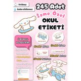 Sticker Ekspres Okul Etiketi Cinnamoroll Temalı Kalem Defter Etiketi Özel İsim Yazılabilen Etiket 245 Adet İsim Etiketi