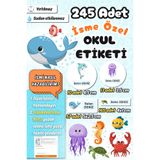 Sticker Ekspres Okul Etiketi Deniz Canlıları Kalem Defter Etiketi Özel İsim Yazılabilen Etiket 245 Adet İsim Etiketi