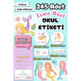 Sticker Ekspres Okul Etiketi Deniz Kızları Kalem Defter Etiketi Özel İsim Yazılabilen Etiket 245 Adet İsim Etiketi