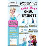 Sticker Ekspres Okul Etiketi Elsa Frozen Temalı Kalem Defter Etiketi Özel İsim Yazılabilen Etiket 245 Adet