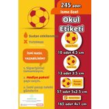 Sticker Ekspres Okul Etiketi Futbol Topu Kalem Defter Etiketi Özel İsim Yazılabilen Etiket 245 Adet İsim Etiketi