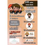 Sticker Ekspres Okul Etiketi Harry Potter Kalem Defter Etiketi Özel İsim Yazılabilen Etiket 245 Adet