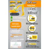 Sticker Ekspres Okul Etiketi İş Makinaları Kalem Defter Etiketi Özel İsim Yazılabilen Etiket 245 Adet
