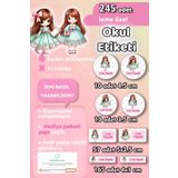 Sticker Ekspres Okul Etiketi Kitap Okuyan Sevimli Kız Kalem Defter Etiketi Özel İsim Yazılabilen Etiket 245 Adet
