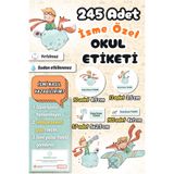 Sticker Ekspres Okul Etiketi Küçük Prens Temalı Kalem Defter Etiketi Özel İsim Yazılabilen Etiket 245 Adet İsim Etiketi