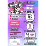 Sticker Ekspres Okul Etiketi Kuromi ve My Melody Kalem Defter Etiketi Özel İsim Yazılabilen Etiket 245 Adet