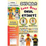 Sticker Ekspres Okul Etiketi Lego Temalı Kalem Defter Etiketi Özel İsim Yazılabilen Etiket 245 Adet İsim Etiketi