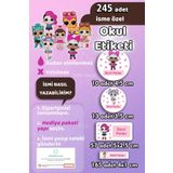 Sticker Ekspres Okul Etiketi Lol Bebek Kalem Defter Etiketi Özel İsim Yazılabilen Etiket 245 Adet İsim Etiketi