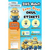 Sticker Ekspres Okul Etiketi Minions Minyonlar Temalı Kalem Defter Etiketi Özel İsim Yazılabilen Etiket 245 Adet İsim Etiketi