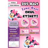 Sticker Ekspres Okul Etiketi Minnie Kalem Defter Etiketi Özel İsim Yazılabilen Etiket 245 Adet
