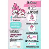 Sticker Ekspres Okul Etiketi My Melody Temalı Kalem Defter Etiketi Özel İsim Yazılabilen Etiket 245 Adet